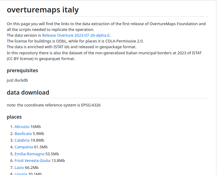 Esplosione di dati geografici: analisi del primo rilascio di OvertureMaps Foundation in Italia
