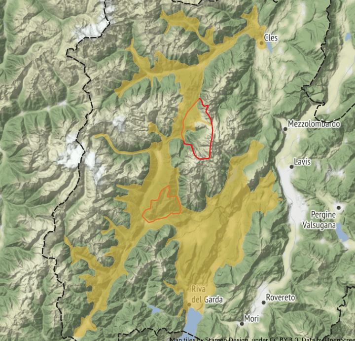 I 30km sul grafo stradale trentino