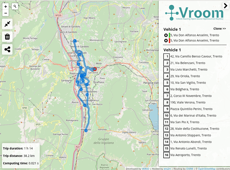 un tutorial a Vroom estraendo dati da OpenStreetMap