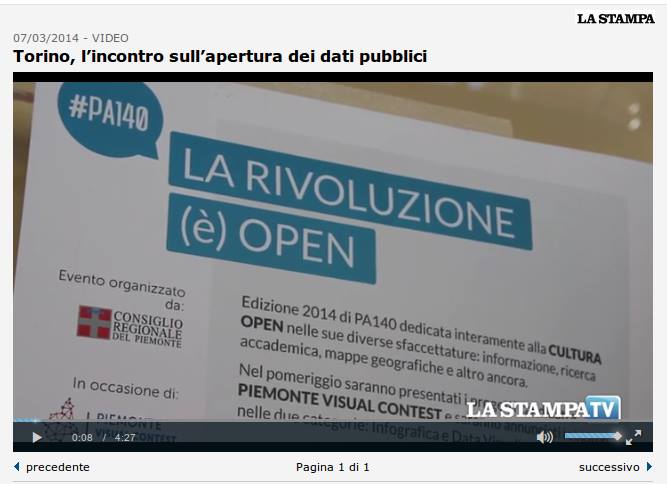video de La Stampa sull'incontro "La Rivoluzione (è) Open"